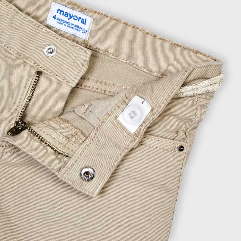 21-00234-024-800-6 Mayoral Παιδικό Σορτσάκι για Κορίτσι Μπεζ 21-0234-026 - Image 3