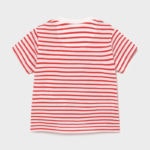 Mayoral Βρεφική Μπλούζα κοντομάνικη για Αγόρι Κόκκινο Ριγέ 21-01005-087 - Image 2
