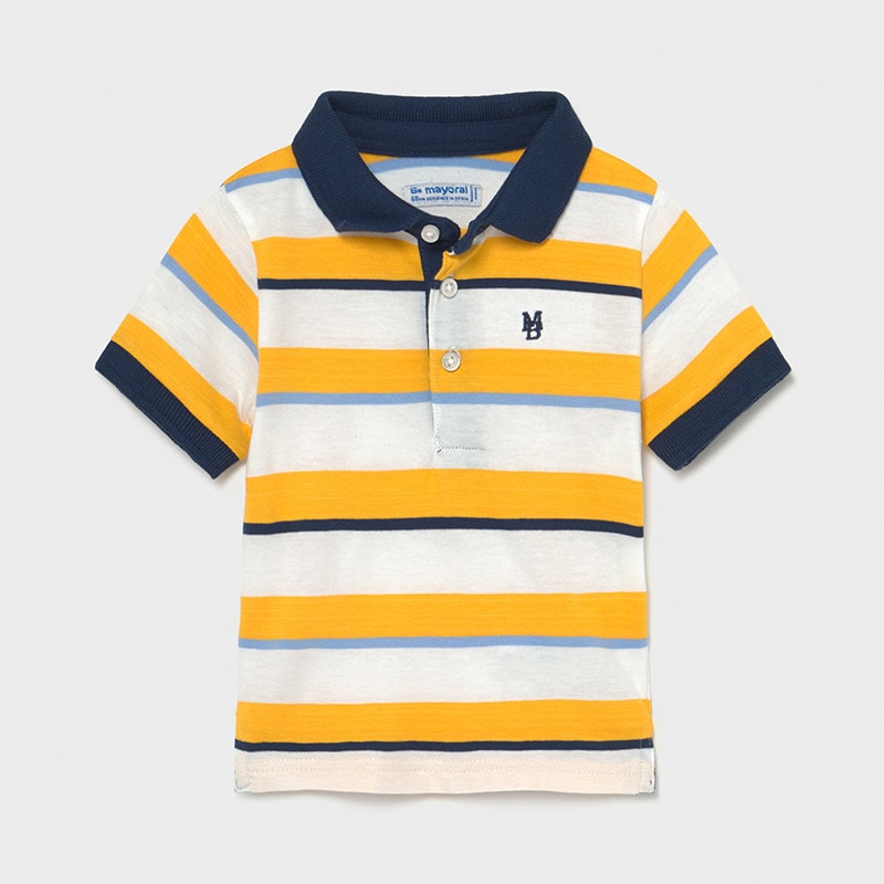 21-01107-093-800-4 Mayoral Βρεφικό Πόλο Μπλουζάκι για Αγόρι Κίτρινο Ριγέ 21-01107-093 - Image 1