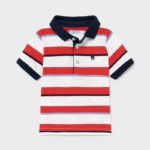 Mayoral Βρεφικό Πόλο Μπλουζάκι για Αγόρι Κόκκινο Ριγέ 21-01107-094