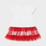 Mayoral Βρεφικό Φόρεμα για Κορίτσι Λευκό-Κόκκινο 12-01970-093 - Image 2