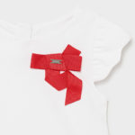 Mayoral Βρεφικό Φόρεμα για Κορίτσι Λευκό-Κόκκινο 12-01970-093 - Image 3