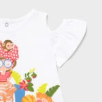 Mayoral Βρεφικό Φόρεμα για Κορίτσι Λευκό-Μπλε 12-01993-016 - Image 3