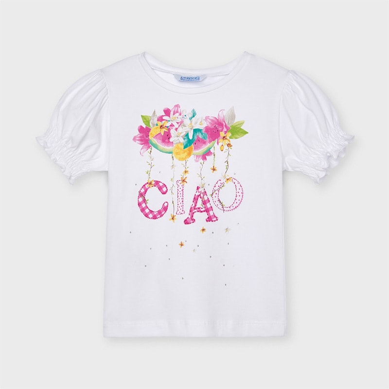 21-03004-045-800-4 Mayoral Παιδική Μπλούζα για Κορίτσι Άσπρη 12-03004-045 - Image 1