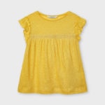 Mayoral Παιδικό Μπλουζάκι Λινό για Κορίτσι Κίτρινο 12-03006-031 - Image 2