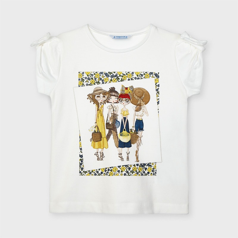 21-03007-037-800-4 Mayoral Παιδική Μπλούζα για Κορίτσι Λευκή 12-03007-037 - Image 3