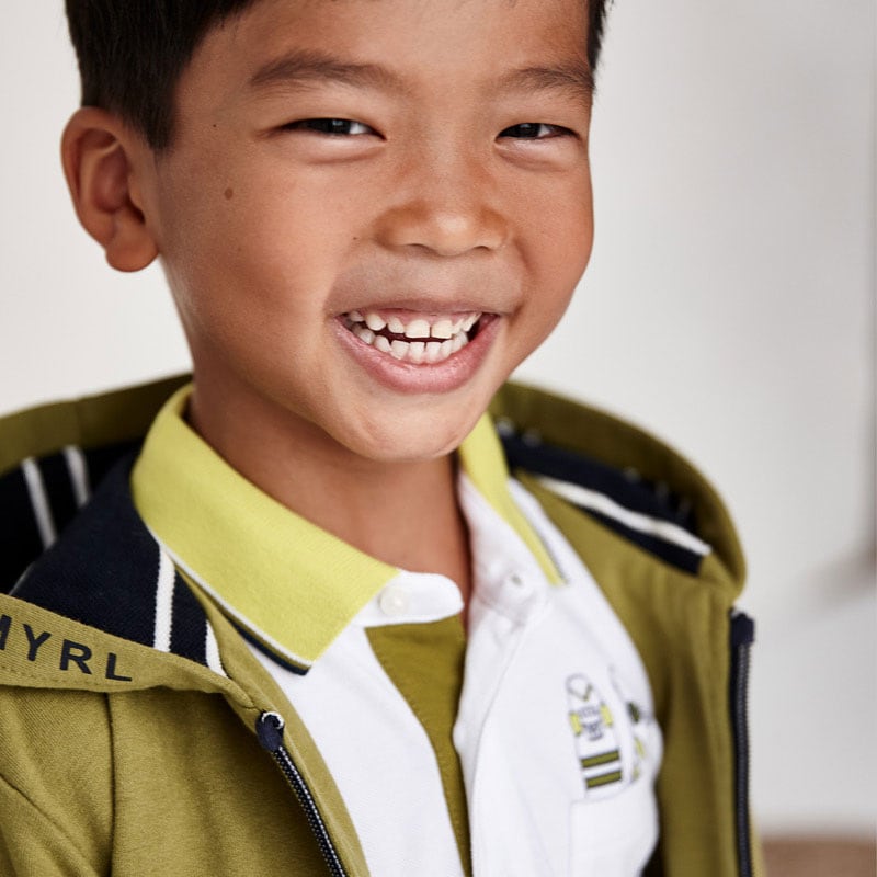 21-03107-084-800-3 Mayoral Παιδική Μπλούζα Πόλο για Αγόρι Λευκή 21-03107-084 - Image 2