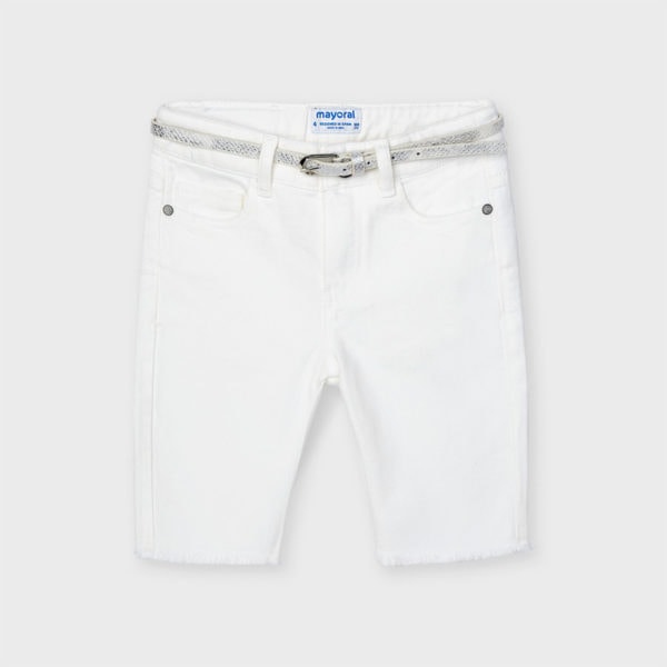 Mayoral Παιδικό Παντελόνι Κάπρι για Κορίτσι Λευκό 21-03201-089