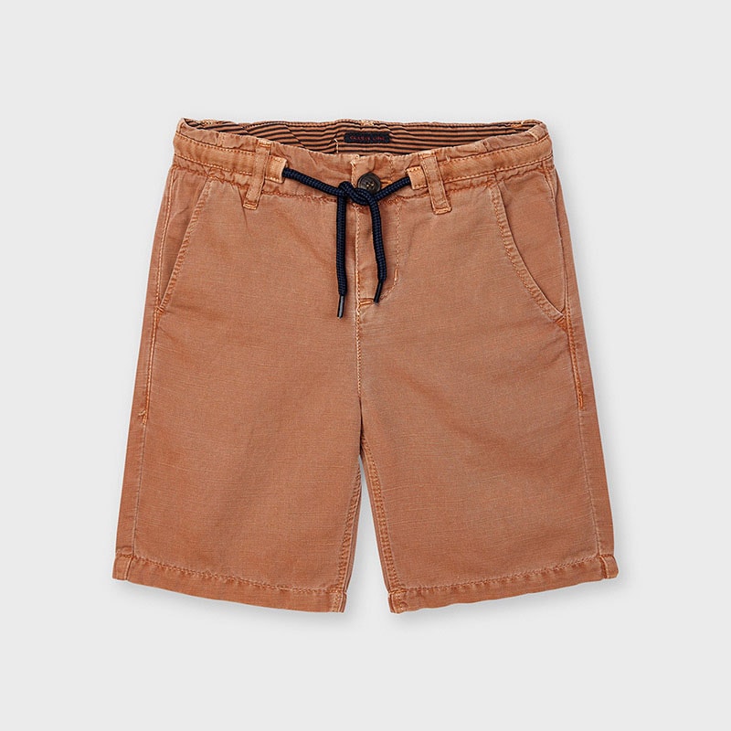 21-03224-015-800-4 Mayoral Παιδική Βερμούδα Λινή για Αγόρι Καφέ 21-03224-016 - Image 2