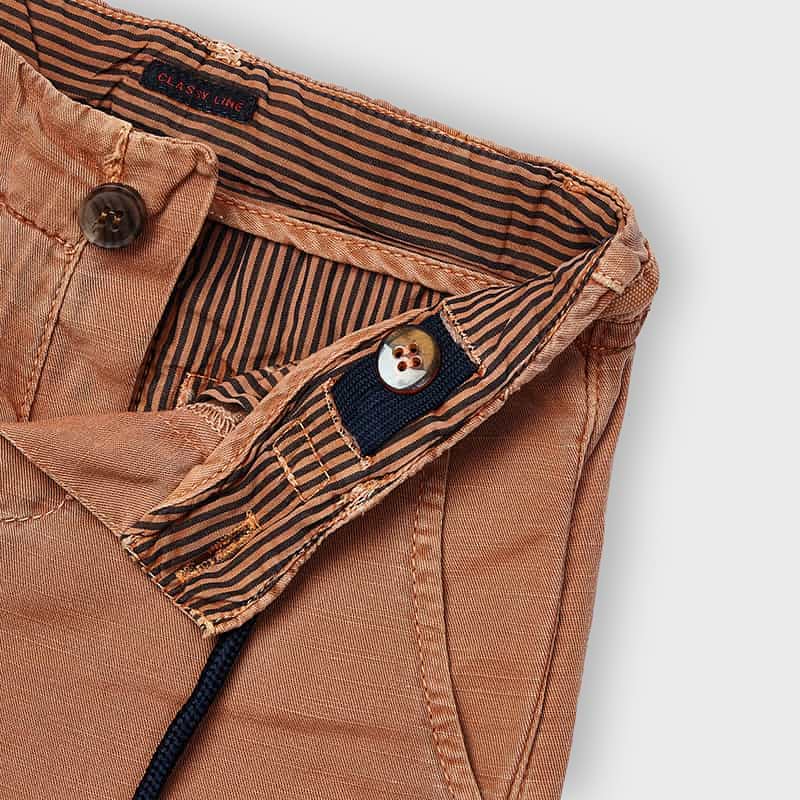 21-03224-015-800-6 Mayoral Παιδική Βερμούδα Λινή για Αγόρι Καφέ 21-03224-016 - Image 4