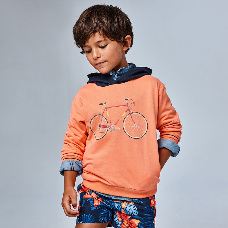 21-03403-020-800-2 Mayoral Παιδικό Φούτερ ποδήλατο για Αγόρι Πορτοκαλί 21-03403-020 - Image 3