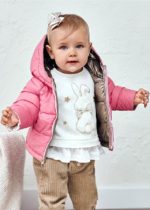 Mayoral Βρεφικό Μπουφάν Διπλής όψεως για κορίτσι Χρυσό-Ροζ 12-02441-023 - Image 2