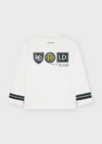 Mayoral Παιδική Μπλούζα  μακρυμάνικη απλικέ για Αγόρι  Άσπρη  21-04080-094 - Image 2