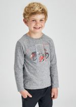 Mayoral Παιδική Μπλούζα  μακρυμάνικη για Αγόρι Γκρι  21-04088-048