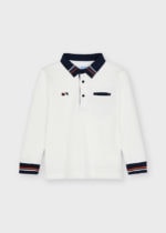 Mayoral  Παιδικό Πόλο μακρυμάνικο για Αγόρι Εκρού 11-04161-059 - Image 2