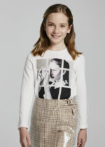 Mayoral Παιδική Μπλούζα μακρυμάνικη για Κορίτσι Λευκό 12-07082-032