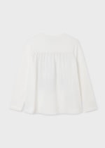 Mayoral Παιδική Μπλούζα μακρυμάνικη για Κορίτσι Λευκό 12-07082-032 - Image 3