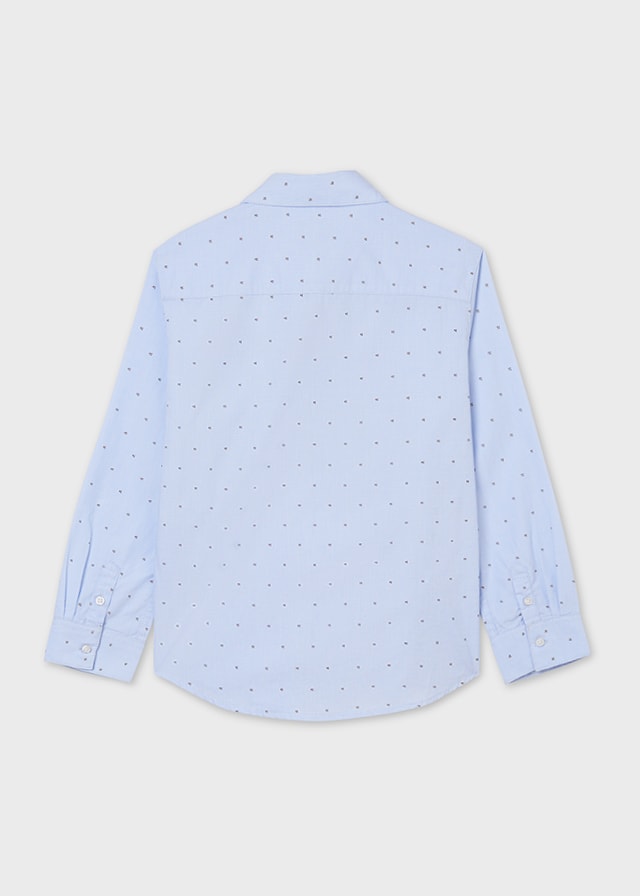 11-07152-053-L-5 Mayoral Παιδικό Πουκάμισο μακρυμάνικο ECOFRIENDS για Αγόρι Σιέλ 07152 - Image 3