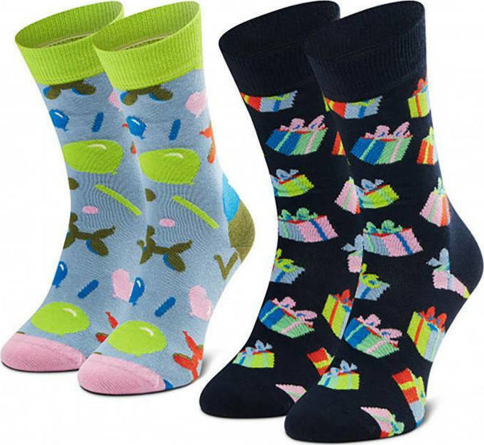 Happy Socks Adults - 2-Pack Happy Birthday Socks Gift Set XBIR02-0200 - Image 3