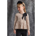 Abel & Lula Παιδική Μπλουζα Σταμπωτη Καρδιες για Κορίτσι Μπεζ 05618-002