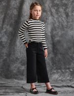 Abel & Lula Παντελονι Τζιν ζιπ κιλότ για κορίτσι Μαύρο 05724-009