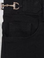 Abel & Lula Παντελονι Τζιν ζιπ κιλότ για κορίτσι Μαύρο 05724-009 - Image 4