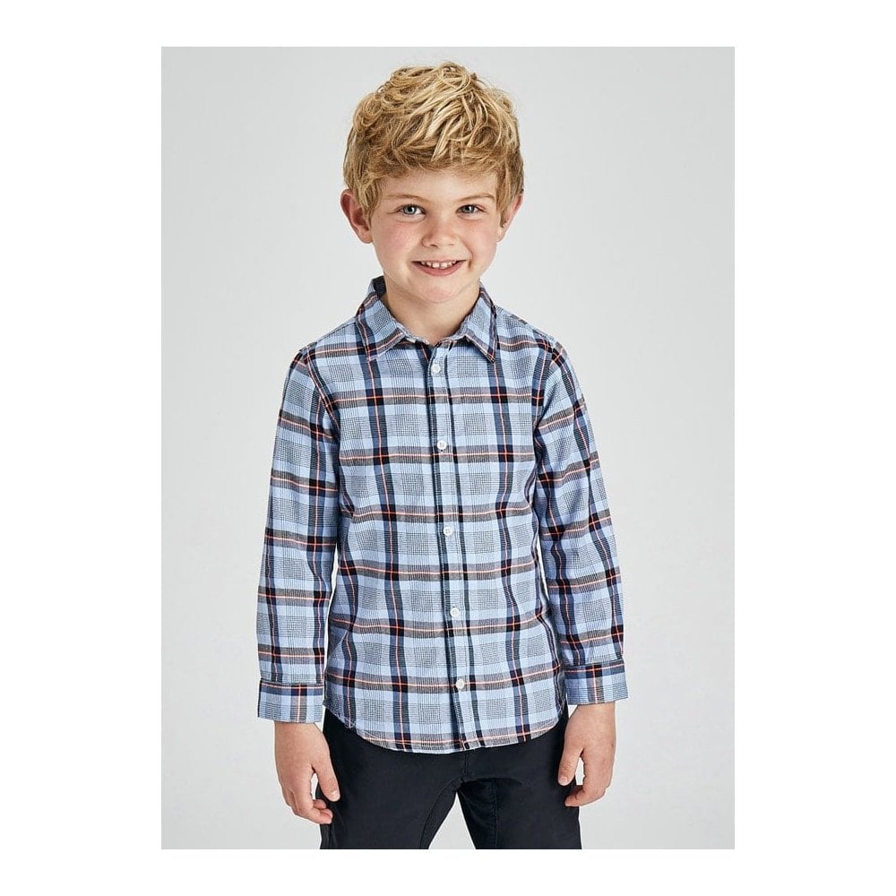 4168 Mayoral Παιδικό Πουκάμισο καρό για αγόρι Γαλάζιο 21-04168-039 - Image 1
