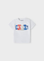 Mayoral Βρεφικό Μπλουζακι κοντομανικο για Αγόρι Λευκό 22-00106-033 - Image 2