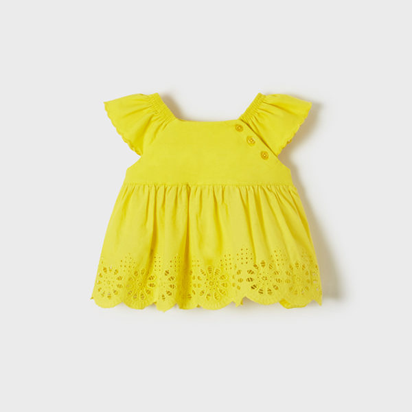 Mayoral Βρεφικό Μπλουζάκι Κοντομανικο για Κορίτσι Λεμονί 22-01026-042
