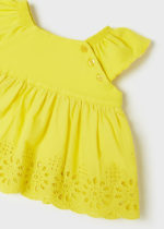 Mayoral Βρεφικό Μπλουζάκι Κοντομανικο για Κορίτσι Λεμονί 22-01026-042 - Image 3