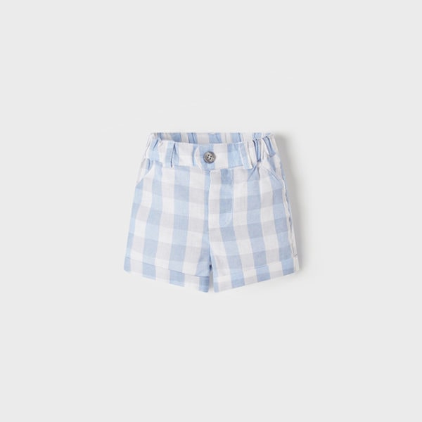 Mayoral Βρεφικό Παντελόνι κοντο σταμπωτό για Αγόρι Γαλάζιο 22-01208-011