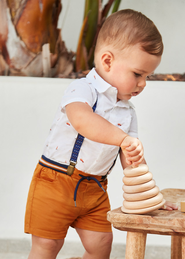 22-01226-080-L-2 Mayoral Βρεφική Βερμούδα για Αγόρι Πορτοκαλί 22-01226-080 - Image 1