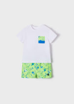 Mayoral Παιδικο Σετ μαγιο για Αγόρι Λευκο 22-01659-049