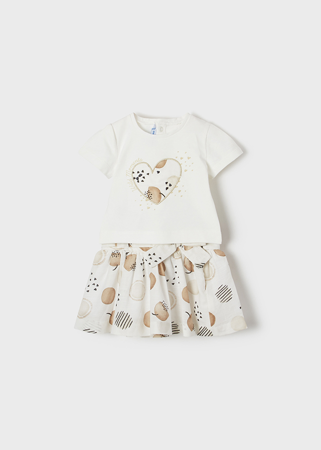 22-01942-019-L-4 Mayoral Βρεφικό Σετ Φούστα για Κορίτσι Μπεζ 22-01942-019 - Image 2