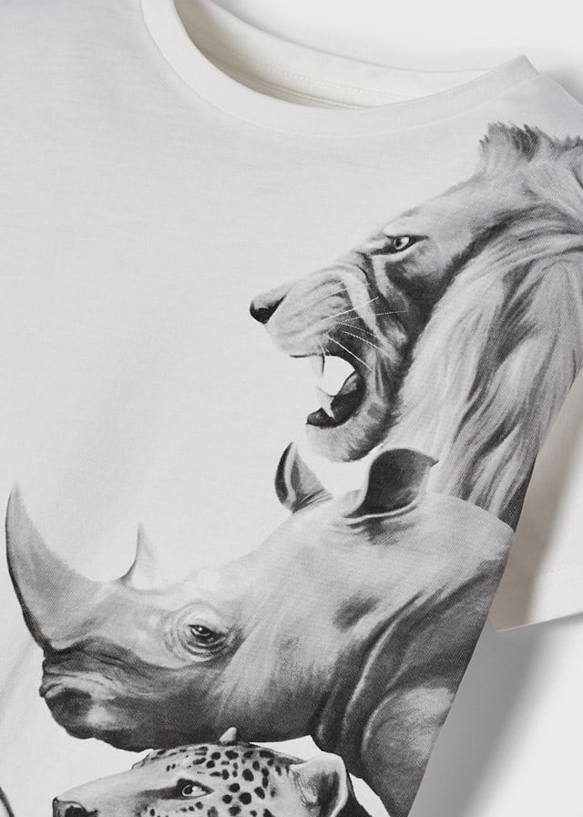 22-03003-037-L-6 Mayoral Παιδικό Μπλουζάκι κοντομάνικο για Αγόρι Σπασμενο Λευκο 22-03003-037 - Image 4