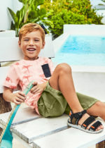 Mayoral Παιδικο Μπλουζακι κοντομανικο για Αγόρι Dusty Pink 22-03019-088