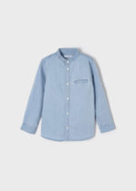 Mayoral Παιδικό Πουκάμισο μακρυμάνικο για Αγόρι Μπλε Χλωριωμένο 22-03124-073 - Image 2