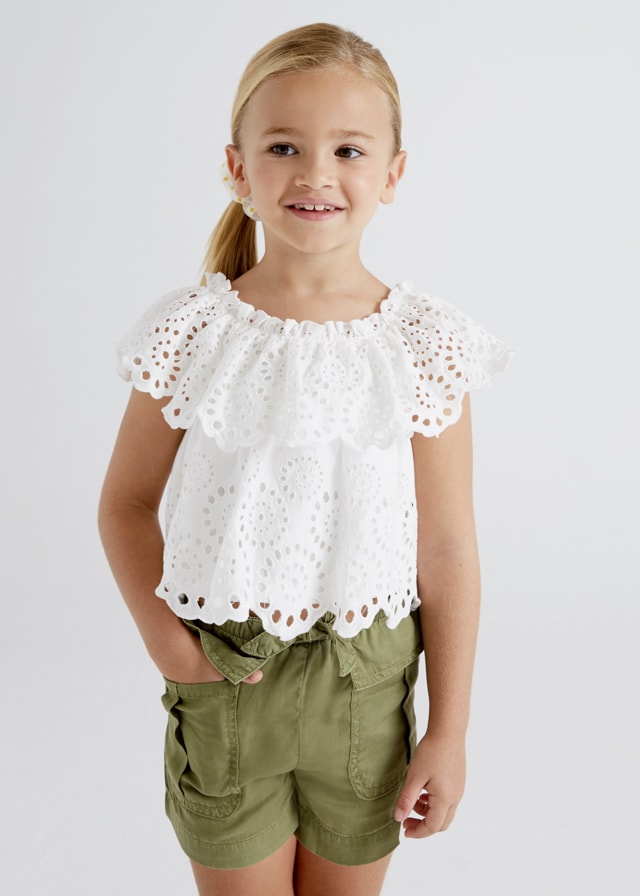 22-03274-080-L-3 Mayoral Παιδικό Σορτσάκι για Κορίτσι Πράσινο 22-03274-080 - Image 1