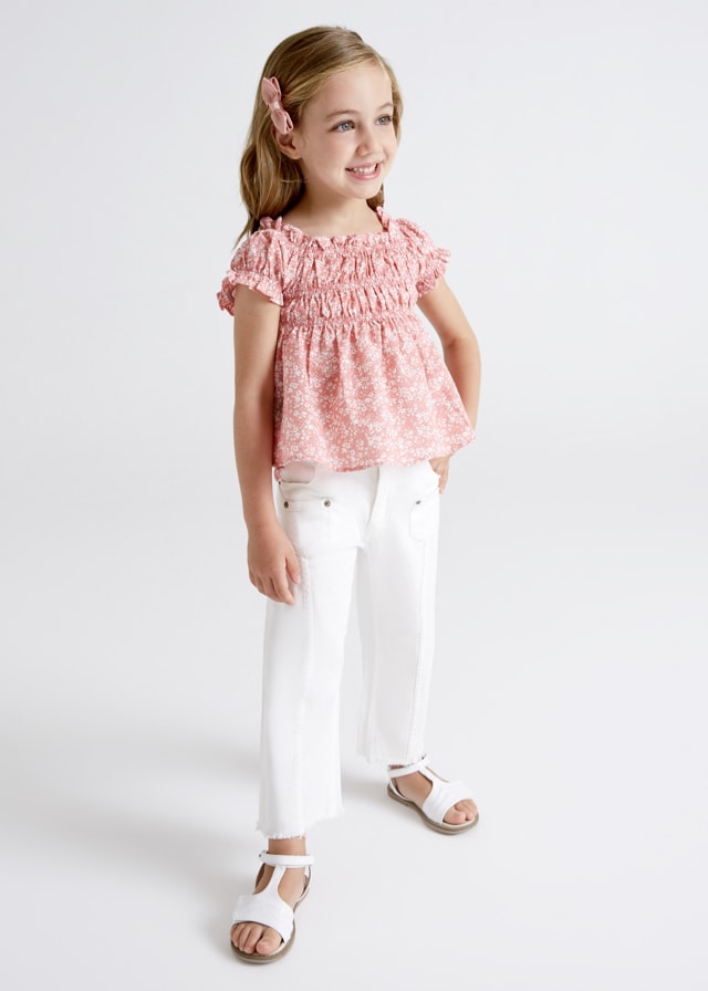 22-03589-092-L-3 Mayoral Παιδικό Παντελόνι μακρύ για Κορίτσι Εκρού 22-03589-092 - Image 1