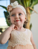 Abel & Lula Βρεφικό Φόρεμα τούλι κεντητό για Κορίτσι Σομόν 22-05008-004