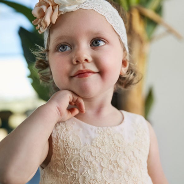 Abel & Lula Βρεφικό Φόρεμα τούλι κεντητό για Κορίτσι Σομόν 22-05008-004