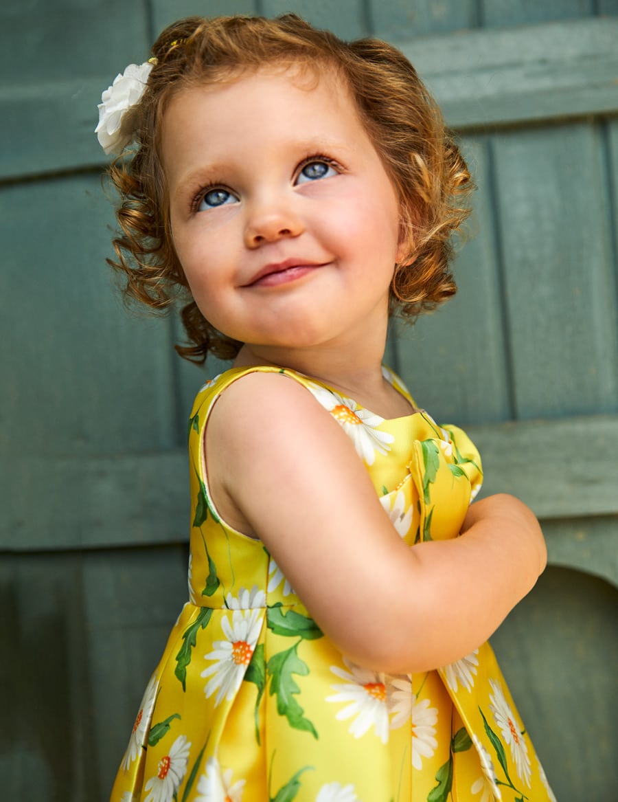 22-05014-008-L-1 Abel & Lula Βρεφικό Φόρεμα Μικάδο σταμπωτό για Κορίτσι Κίτρινο 22-05014-008 - Image 1