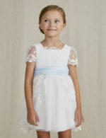Abel & Lula Παιδικό Φόρεμα τούλι κεντητό για Κορίτσι Άσπρο 22-05025-076