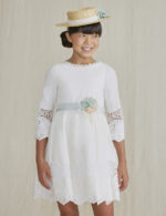 Abel & Lula Παιδικό Φόρεμα βατίστα κεντητό για Κορίτσι Άσπρο 22-05032-006