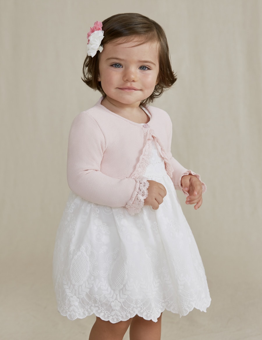 22-05335-072-L-2 Abel & Lula Παιδικό Μπολερό πλεκτό για Κορίτσι Ροζ 22-05335-072 - Image 1