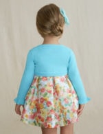 Abel & Lula Βρεφική Ζακέτα πλεκτή διάτρητη για Κορίτσι Τιρκουάζ 22-05336-084 - Image 2