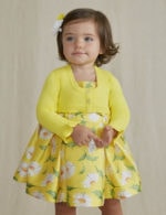 Abel & Lula Βρεφική Ζακέτα πλεκτή διάτρητη για Κορίτσι Κίτρινο 22-05336-085