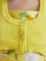 Abel & Lula Βρεφική Ζακέτα πλεκτή διάτρητη για Κορίτσι Κίτρινο 22-05336-085 - Image 3