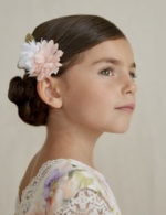 Abel & Lula Παιδικό Τσιμπιδάκι διπλό λουλούδι για Κορίτσι Σομόν 22-05404-080