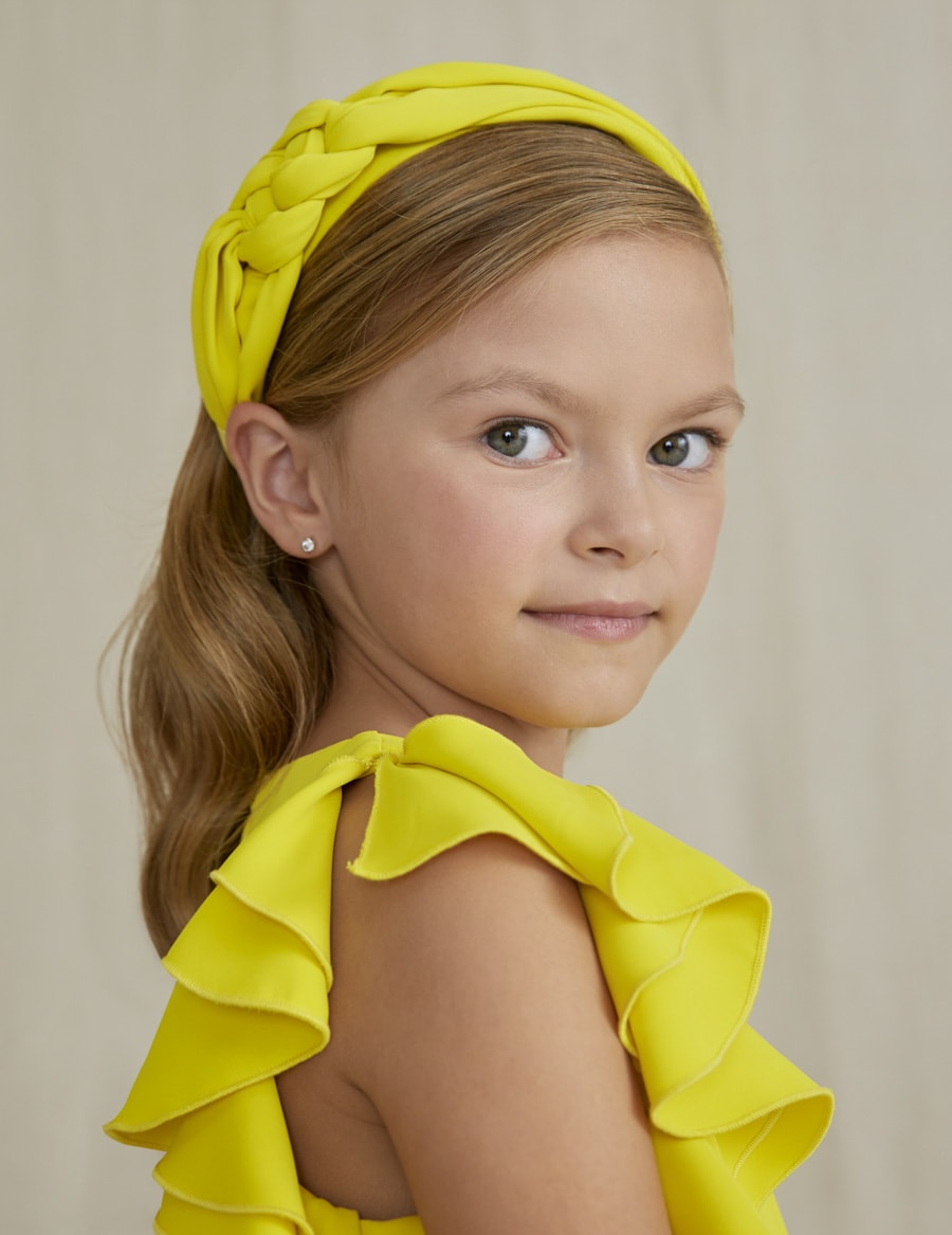 22-05406-057-L-2 Abel & Lula Παιδική Στέκα πλεκτή για Κορίτσι Κίτρινο 22-05406-057 - Image 1